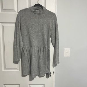 Soft mock neck sweater dress